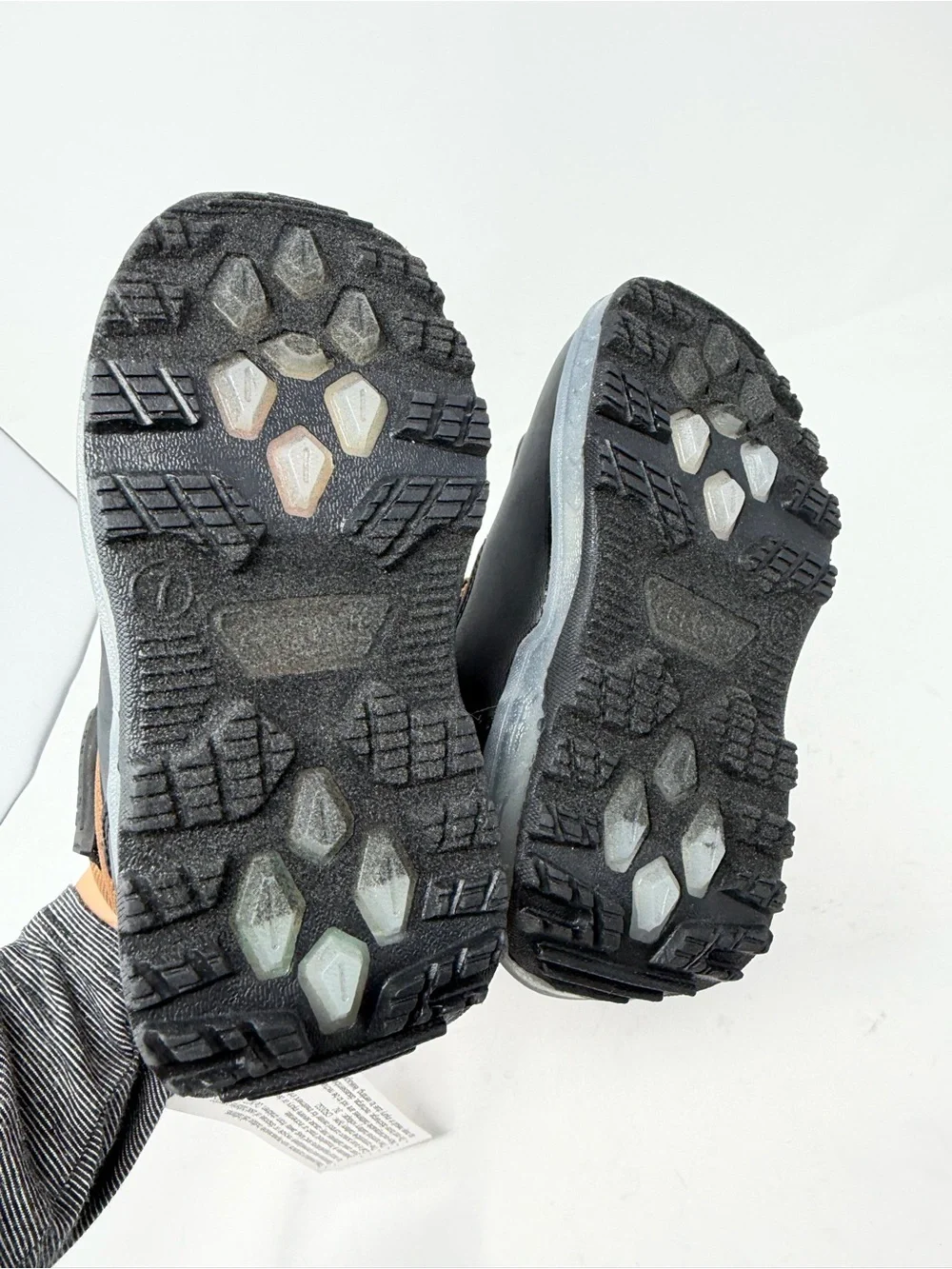 Carter's Toddler Light Up Brown and Black Toddler Winter Snow Boots